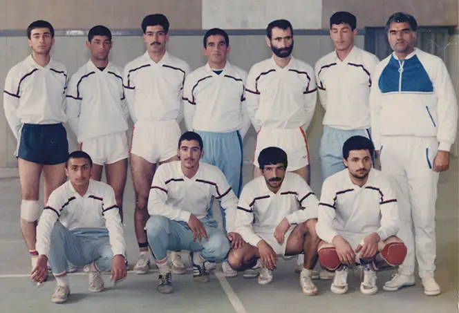 Manouchehr Shamshiri during his volleyball coaching days