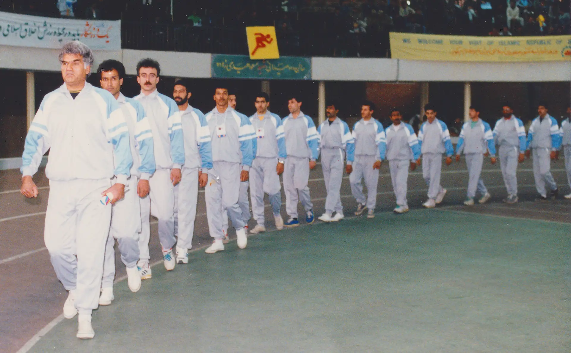 Manouchehr Shamshiri with athletes