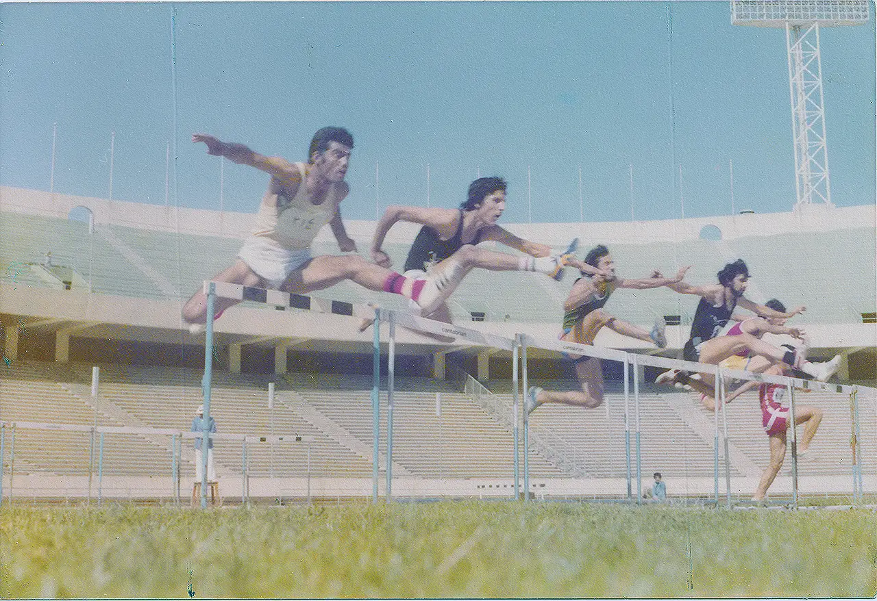 Manouchehr Shamshiri at the beginning of his track career